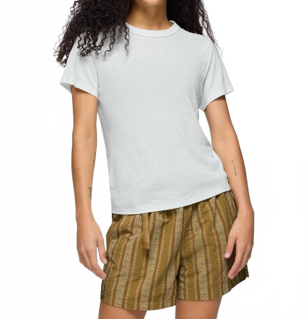 NEW PRANA cozy up short sleeve crewneck tee in soft white